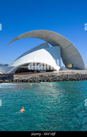 Das Auditorio De Tenerife, entworfen von Santiago Calatrava in Santa Cruz, Teneriffa Stockfoto