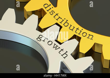 Vertriebskonzept Wachstum auf die Zahnräder, 3D rendering Stockfoto