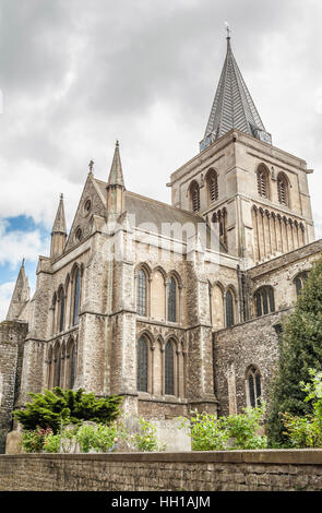 Rochester Kathedrale in Südostengland. Stockfoto