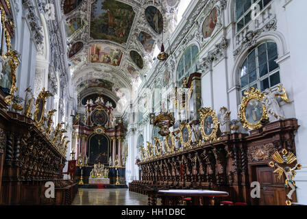 Waldsassen: Stiftsbasilika von der Zisterzienser Kloster, Oberpfalz, Oberpfalz, Bayern, Bayern, Deutschland Stockfoto