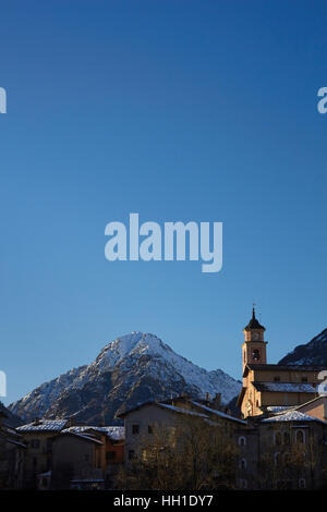 Dorfkirche, Entracque, Italienische Alpen, Cuneo, Piemont, Italien Stockfoto