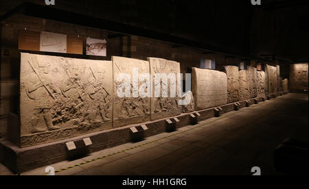 Schnitzereien im Museum für Anatolische Zivilisationen, Ankara, Türkei Stockfoto