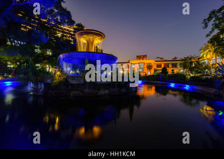 Nachtansicht des Europa-Garten in Songshan Kultur- und Creative Park Stockfoto