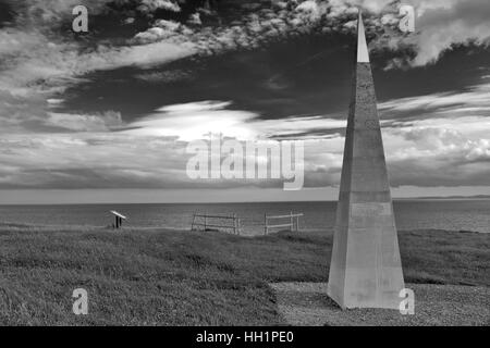 Die Geoneedle am Orcombe Point, Start der Jurassic Coast, Devon England Großbritannien UK Stockfoto