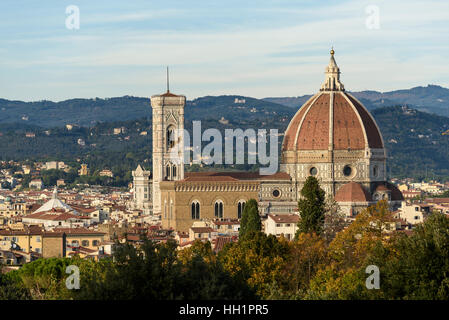 Florenz. Italien. Blick auf den Dom, die Basilika di Santa Maria del Fiore. Stockfoto