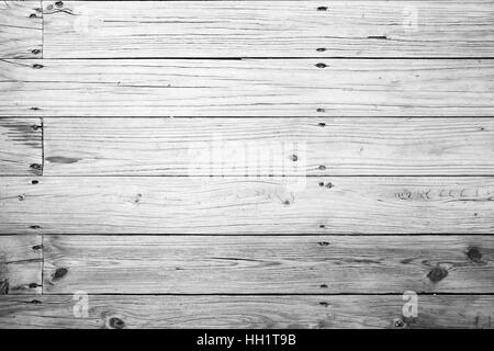 Alten weißen Holzboden, flache Hintergrundtextur Foto Stockfoto