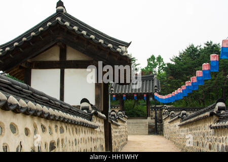 Namsangol Hanok Village - traditionelle koreanische Häuser Stockfoto
