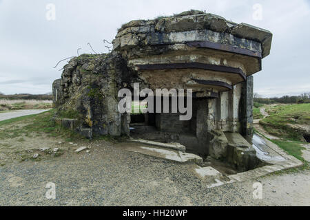 Pointe Du Hoc in der Normandie, Website der Ranger Invasion während des zweiten Weltkriegs in Frankreich Stockfoto