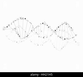 DNA-Spirale bestehen aus Menschen Stock Vektor