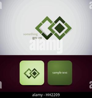 Braun und Grün Abstrakt Flyer oder Cover-Design in bearbeitbares Vektor-Format Stock Vektor