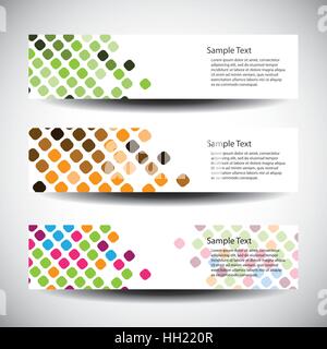 Vektor-set drei Bannerdesigns Stock Vektor