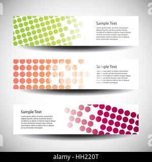 Vektor-set drei Bannerdesigns Stock Vektor
