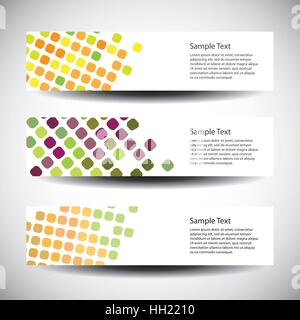 Vektor-set drei Bannerdesigns Stock Vektor