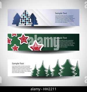 Vektor-set drei Bannerdesigns Stock Vektor