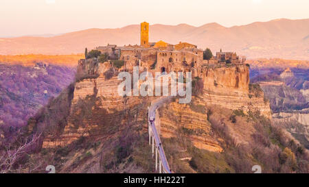 Civita di Bagnoregio, einer Stadt in der Provinz Viterbo, Latium Region, Italien. Stockfoto