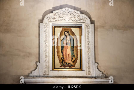 Foto eines Bildes von Nuestra Señora de Guadalupe in Basilica de Guadalupe Monterrey Mexiko Stockfoto