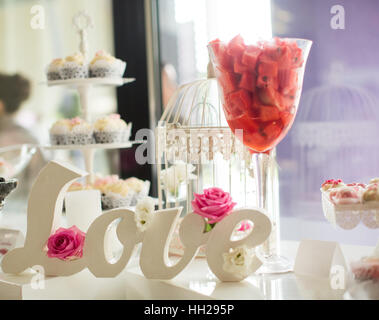 Details der Hochzeit Dekoration Stockfoto