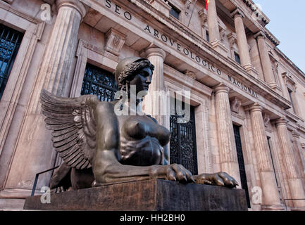 Madrid, Spanien - 22. Dezember 2016: Die Nationale Archäologische Museum von Spanien, Serrano Straße in Madrid Stockfoto