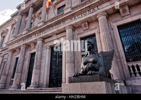 Madrid, Spanien - 22. Dezember 2016: Die Nationale Archäologische Museum von Spanien, Serrano Straße in Madrid Stockfoto