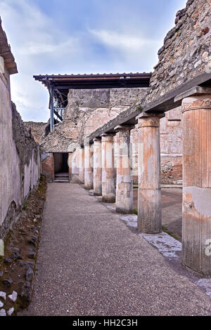 Kolonnade Thermalbäder Italiens Stabys Pompeji Campanla Stockfoto