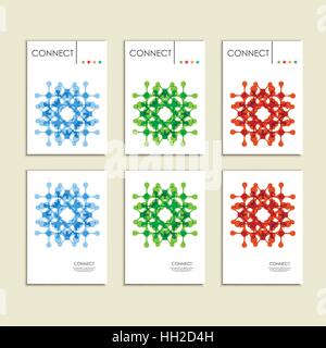 Abstrakt verbinden Abbildung auf Broschüre Vorlage Stock Vektor