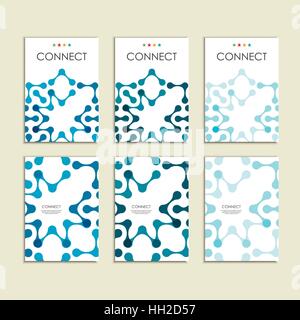 Abstrakt verbinden Abbildung auf Broschüre Vorlage Stock Vektor