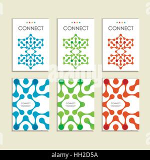 Abstrakt verbinden Abbildung auf Broschüre Vorlage Stock Vektor