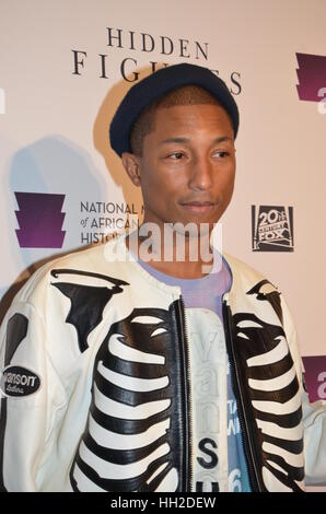 "Versteckte Figuren" Washington, D.C. Premiere - Ankünfte mit: Pharrell Williams wo: Washington DC, Vereinigte Staaten, wann: 14. Dezember 2016 Stockfoto