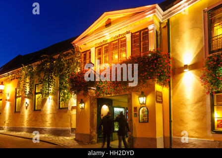 Wien, Wien: Wein Ort Grinzing; Wein-bar in der Cobenzlgassez 19 Reinprecht., Wien, Österreich Stockfoto