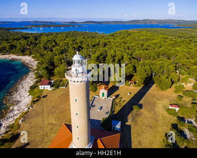 Ligthouse Veli Rat, Insel Dugi Otok, Kroatien Stockfoto