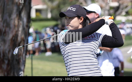 Rancho Mirage, Kalifornien - 04 April, 2015: Moriya Jutanugarn von Thailand im Ana Inspiration-Turnier auf der LPGA Tour, 04 April, 2015 Stockfoto