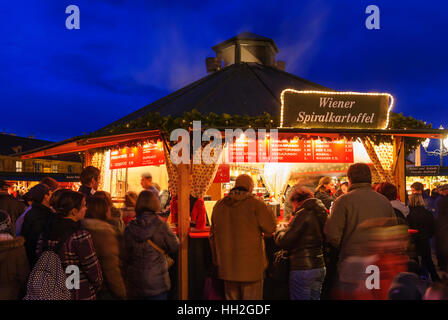 Wien, Wien: Schloss Schönbrunn; Weihnachtsmarkt Christkindlmarkt, 13., Wien, Österreich Stockfoto