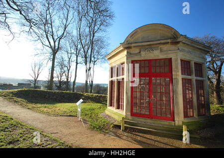 Ehemalige Spiel Speisekammer aktiviert Landschaft Interpretationszentrum Chatsworth Anwesen, Peak District National Park, Derbyshire UK Stockfoto