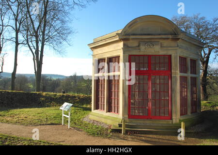 Ehemalige Spiel Speisekammer aktiviert Landschaft Interpretationszentrum Chatsworth Anwesen, Peak District National Park, Derbyshire UK Stockfoto