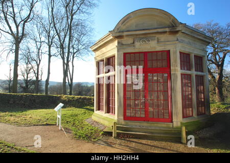 Ehemalige Spiel Speisekammer aktiviert Landschaft Interpretationszentrum Chatsworth Anwesen, Peak District National Park, Derbyshire UK Stockfoto