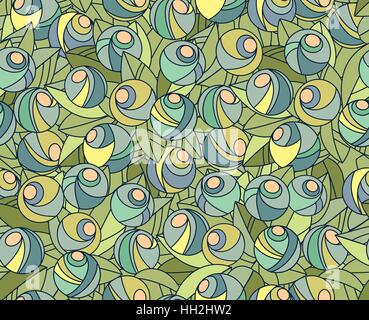 Vektor-Illustration. Abstrakte nahtlose Blumenmuster Stock Vektor