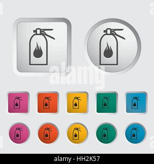 Feuerlöscher-Symbol. Vektor-Illustration. Stock Vektor