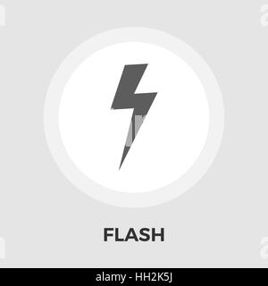 Blitz-Symbol Vektor. Flach-Symbol auf dem weißen Hintergrund isoliert. Editierbare EPS-Datei. Vektor-Illustration. Stock Vektor