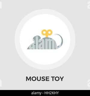 Maus Spielzeug Symbol Vektor. Flach-Symbol auf dem weißen Hintergrund isoliert. Editierbare EPS-Datei. Vektor-Illustration. Stock Vektor