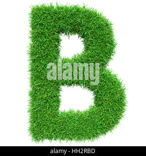 Grasgrün Buchstabe B Stockfoto