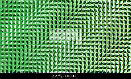 Matrix der Zusammenführung von Quadraten und Kreisen - abstrakte Wallpaper Hintergrund (grün) Stockfoto