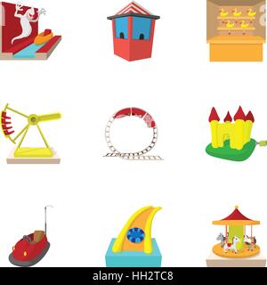 Swing Icons set, cartoon-Stil Stock Vektor