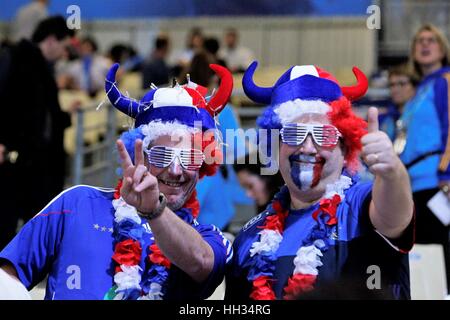 Parc Exposition Xxl, Nantes, Frankreich. 15. Januar 2017. Kredit-25. World Handball WM Frankreich gegen Norway.Supporters Frankreich: Laurent Lairys/Agence Locevaphotos/Alamy Live-Nachrichten Stockfoto