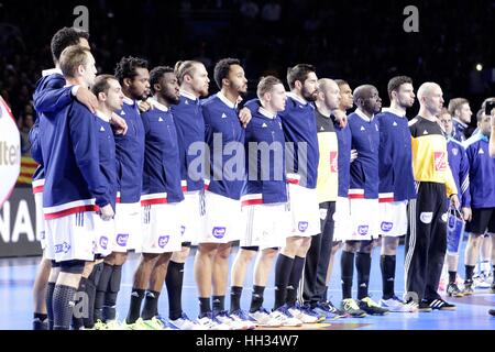 Parc Exposition Xxl, Nantes, Frankreich. 15. Januar 2017. Kredit-25. World Handball WM Frankreich gegen Norway.Team Frankreich: Laurent Lairys/Agence Locevaphotos/Alamy Live-Nachrichten Stockfoto