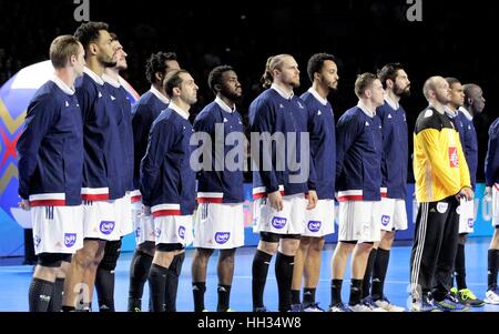 Parc Exposition Xxl, Nantes, Frankreich. 15. Januar 2017. Kredit-25. World Handball WM Frankreich gegen Norway.Team Frankreich: Laurent Lairys/Agence Locevaphotos/Alamy Live-Nachrichten Stockfoto