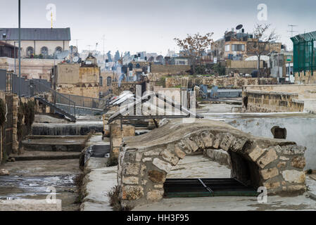 Blick über die Dächer der alten Stadt in Ost-Jerusalem, Israel Stockfoto