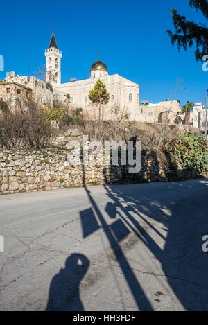 Fassade der St.-Nikolaus-Kirche, Beit Jala, Israel. Stockfoto