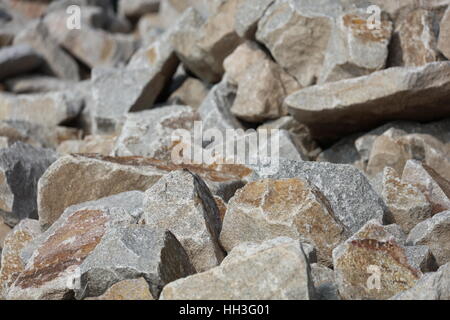 Steine Muschelkalk Muschelkalksteine Stockfoto