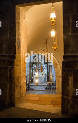 Kapelle von St. Helena im Inneren der Kirche des Heiligen Grabes, Jerusalem, Israel. Stockfoto