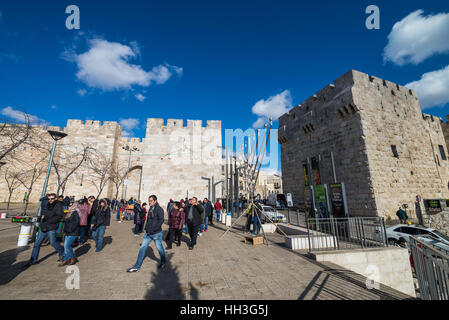 Jaffa-Tor in der Altstadt von Jerusalem, Israel Stockfoto